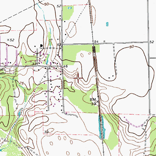 Topographic Map of Friendswood Acres Number 1 Colonia, TX