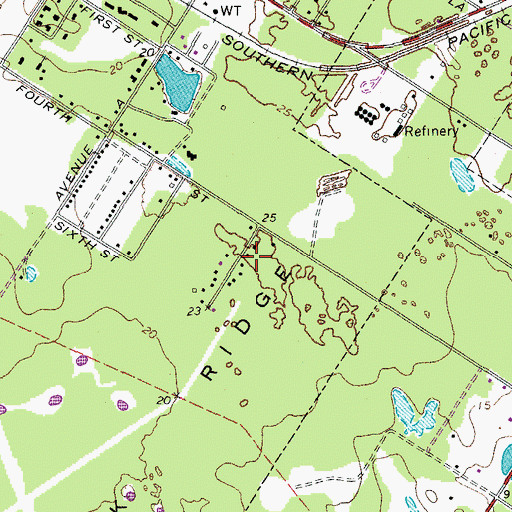 Topographic Map of Garza-4th-6th Streets Colonia, TX