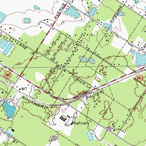 Topographic Map of Indian Trails Lane Colonia, TX