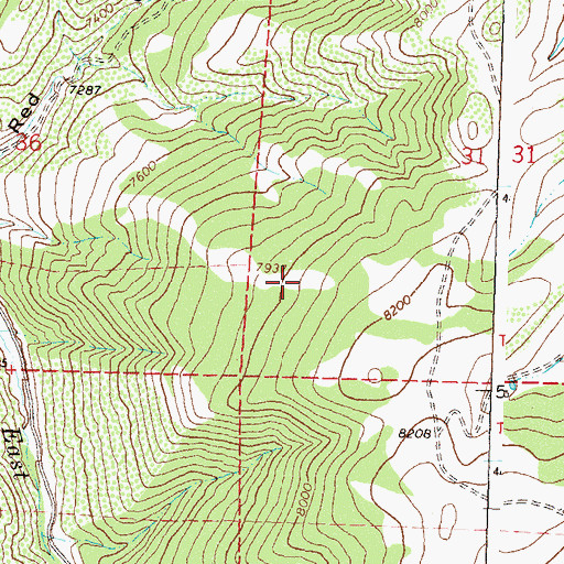 Topographic Map of Wilson Dam, CO