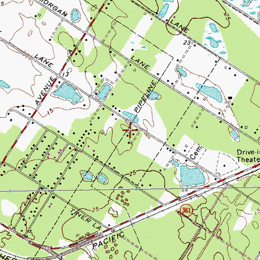 Topographic Map of Kenney Lane East Colonia, TX
