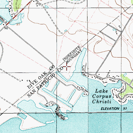 Topographic Map of Lake Mathis Point Colonia, TX