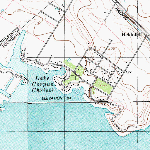 Topographic Map of Lakeshore Gardens Number 1 Colonia, TX