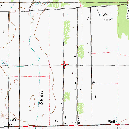 Topographic Map of Morgan Farm Colonia, TX