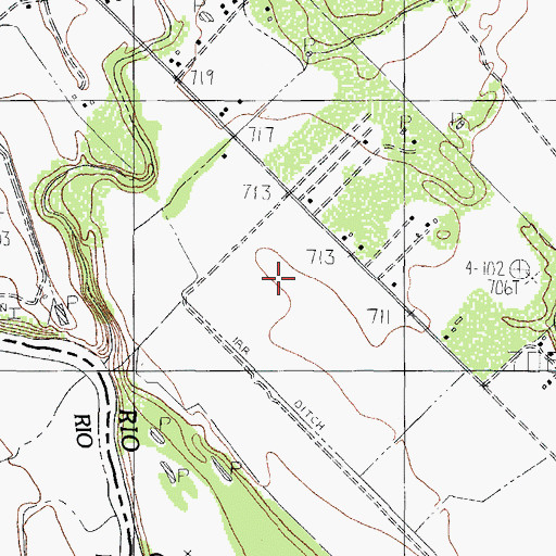 Topographic Map of Rosita Gardens Colonia, TX
