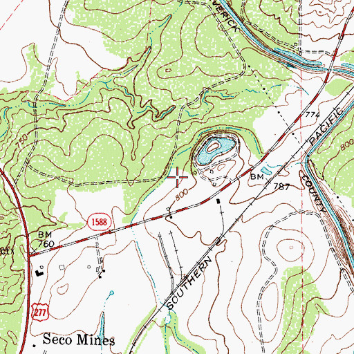 Topographic Map of Sauz Creek Colonia, TX