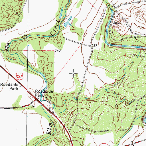 Topographic Map of South Elm Creek Number 1 Colonia, TX
