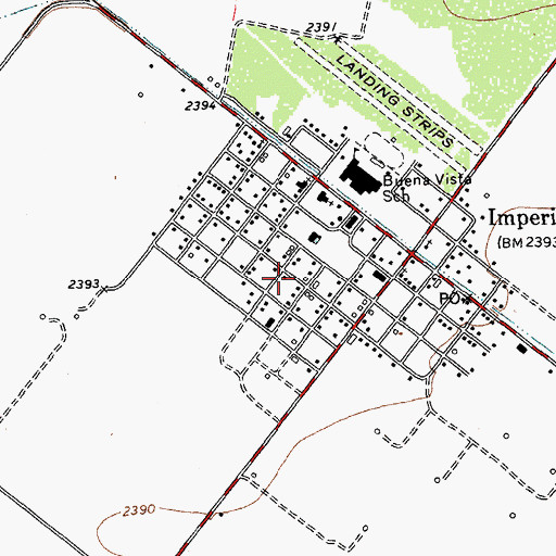 Topographic Map of Imperial Colonia, TX