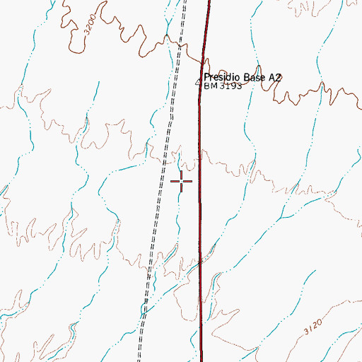 Topographic Map of Las Pampas Colonia, TX