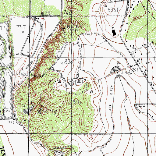 Topographic Map of Loma Bonita Colonia, TX
