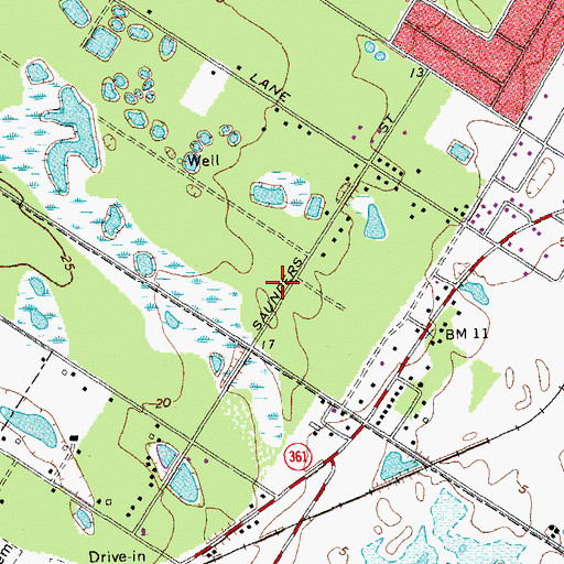 Topographic Map of Country Estates Colonia, TX
