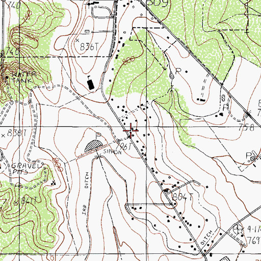 Topographic Map of Nellis Lands Colonia, TX