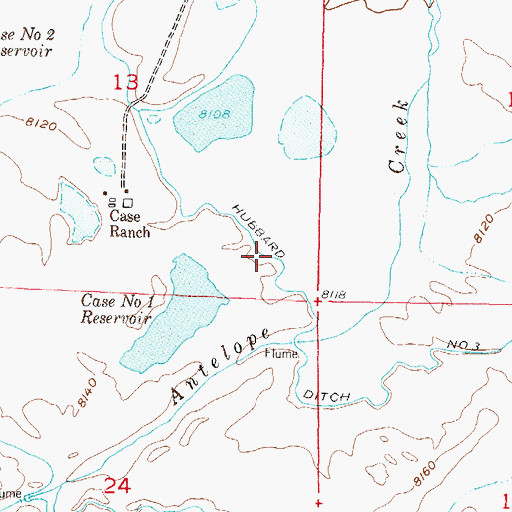 Topographic Map of Case Number 1 Dam, CO