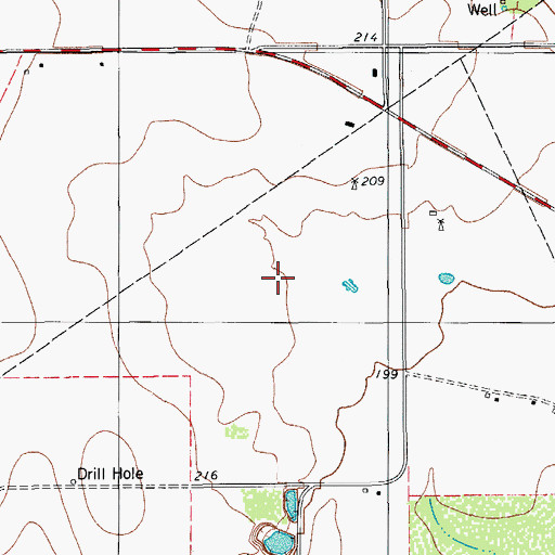 Topographic Map of Westdale Estates Number 2 Colonia, TX