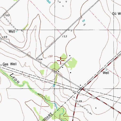 Topographic Map of Yucca Acres Colonia, TX