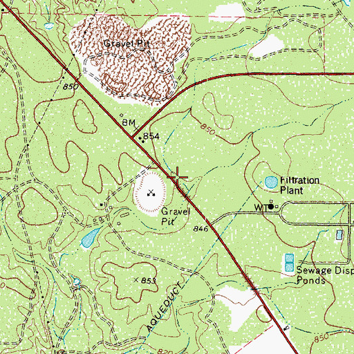 Topographic Map of Airport Addition Colonia, TX