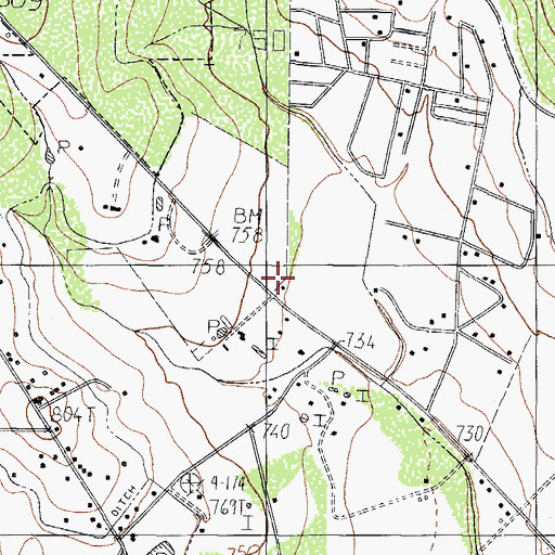 Topographic Map of Cedar Ridge Number 3 Colonia, TX