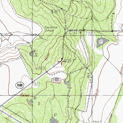 Topographic Map of Chula Vista 1-5 Colonia, TX