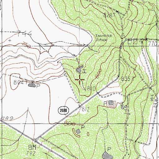 Topographic Map of Chula Vista School Block Colonia, TX