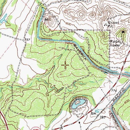 Topographic Map of Deer Run Number 1 Colonia, TX