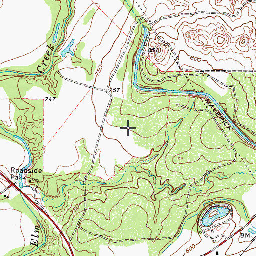 Topographic Map of Deer Run Number 2 Colonia, TX