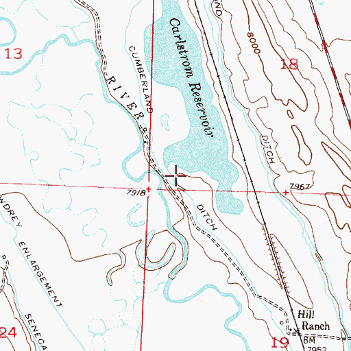 Topographic Map of Cowdrey Dam, CO