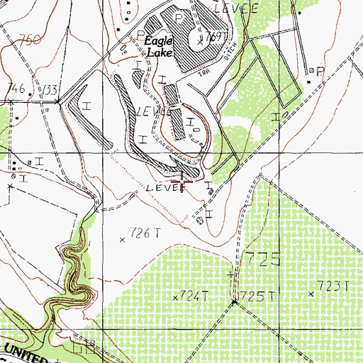 Topographic Map of Eagle Heights Number 2 Colonia, TX
