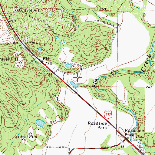 Topographic Map of Elm Creek Number 2 Colonia, TX