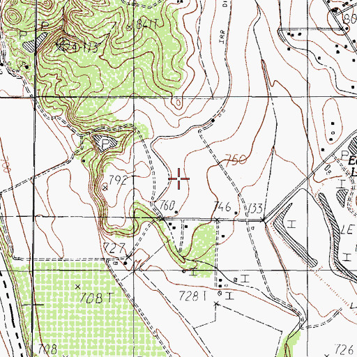 Topographic Map of Green Acres Number 1 and 2 Colonia, TX