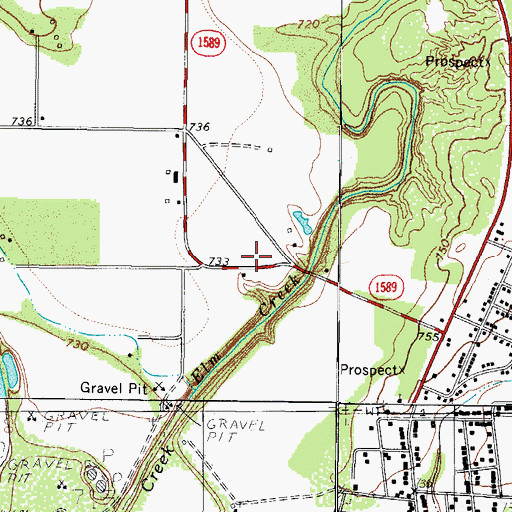 Topographic Map of Hopedale Colonia, TX