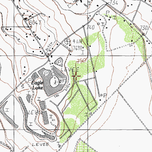 Topographic Map of Las Brisas Colonia, TX