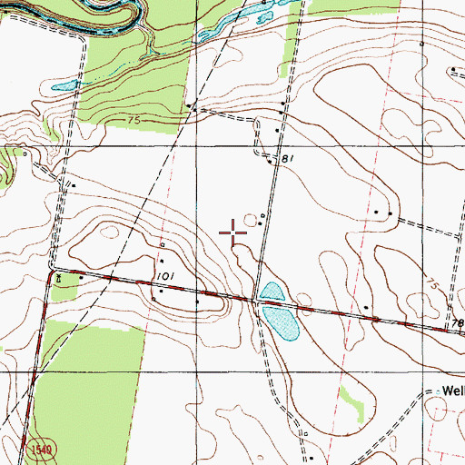 Topographic Map of Sandia Mobile Home Park Colonia, TX
