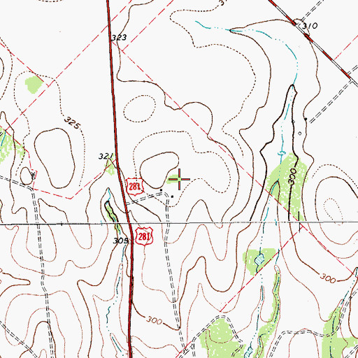 Topographic Map of Vally-Hi Acres Number 2 Colonia, TX