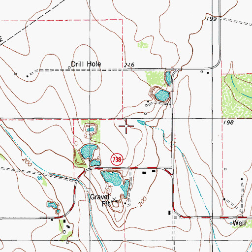Topographic Map of West Orange Estates Colonia, TX