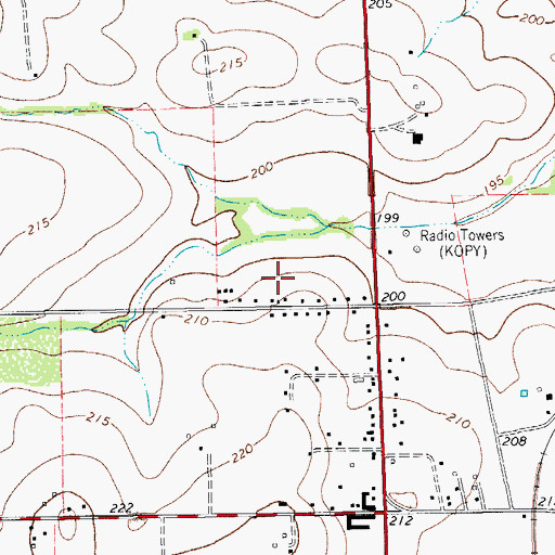 Topographic Map of Howell Addition Colonia, TX