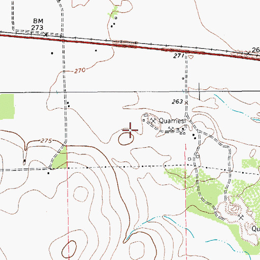 Topographic Map of J W Owens Estates Colonia, TX