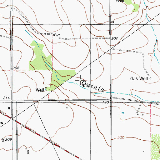 Topographic Map of Johns Valley Colonia, TX