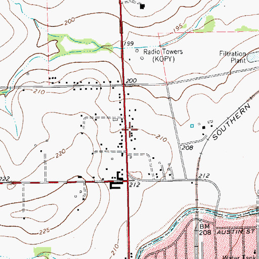 Topographic Map of Kiesling's Colonia, TX