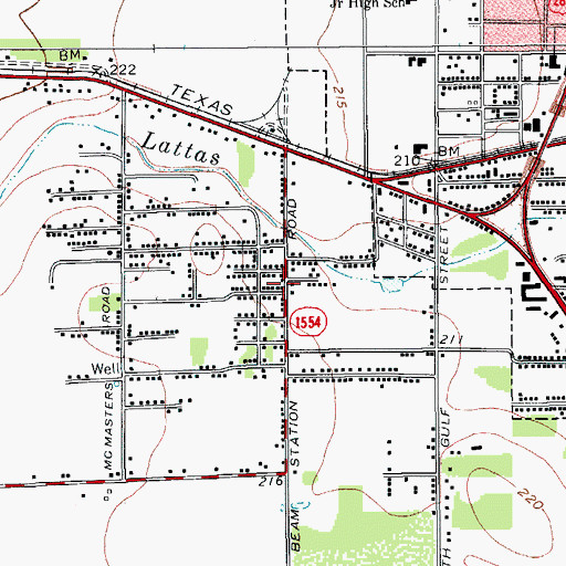 Topographic Map of La Jolla Addition Colonia, TX