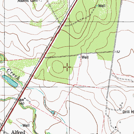 Topographic Map of North Alfred Colonia, TX