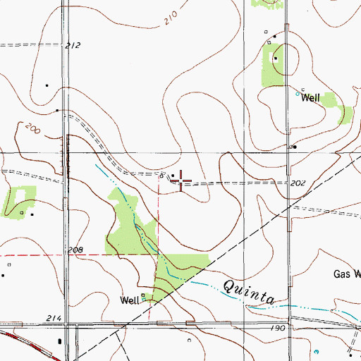 Topographic Map of North Orange Estates Colonia, TX
