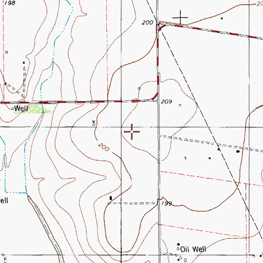 Topographic Map of Orange Blossom Estates Colonia, TX