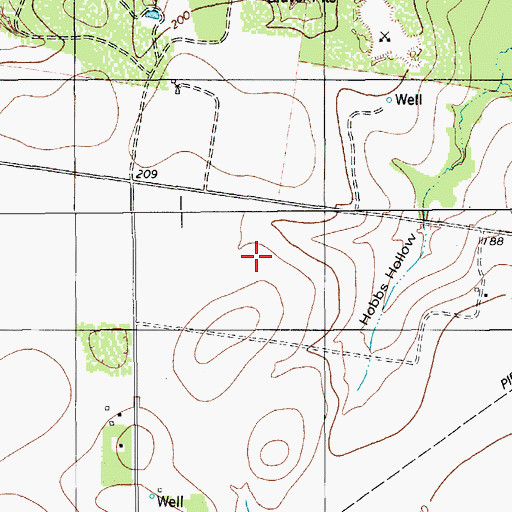 Topographic Map of Orange Valley Estates Colonia, TX