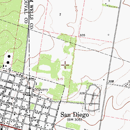 Topographic Map of Highland Addition Colonia, TX