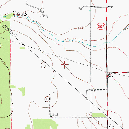 Topographic Map of Hilltop Estates Colonia, TX