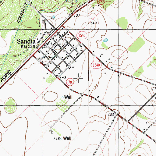 Topographic Map of Hodges Addition Colonia, TX