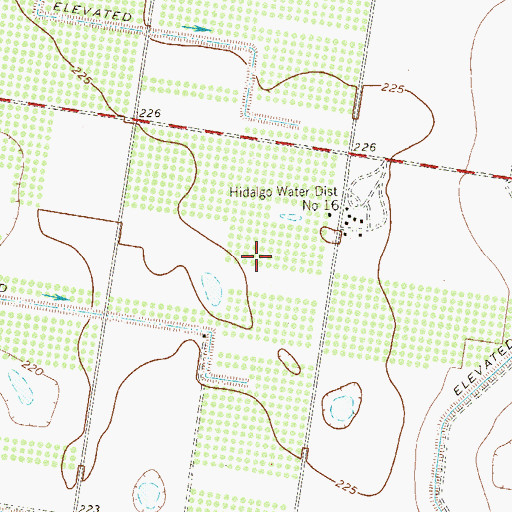 Topographic Map of Western Estates Number 1 Colonia, TX