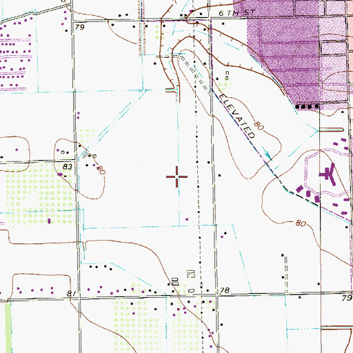 Topographic Map of Westgate Estates Colonia, TX