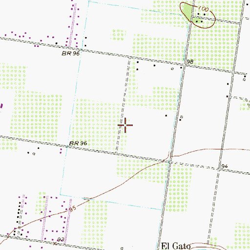 Topographic Map of Whitewing Colonia, TX