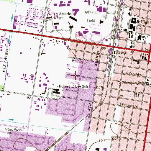 Topographic Map of Wood Colonia, TX